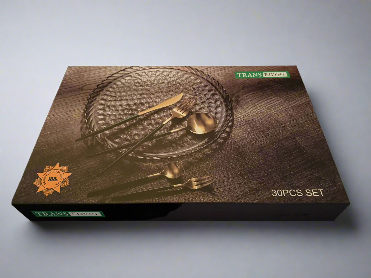 Thin White Handle Cutlery Set