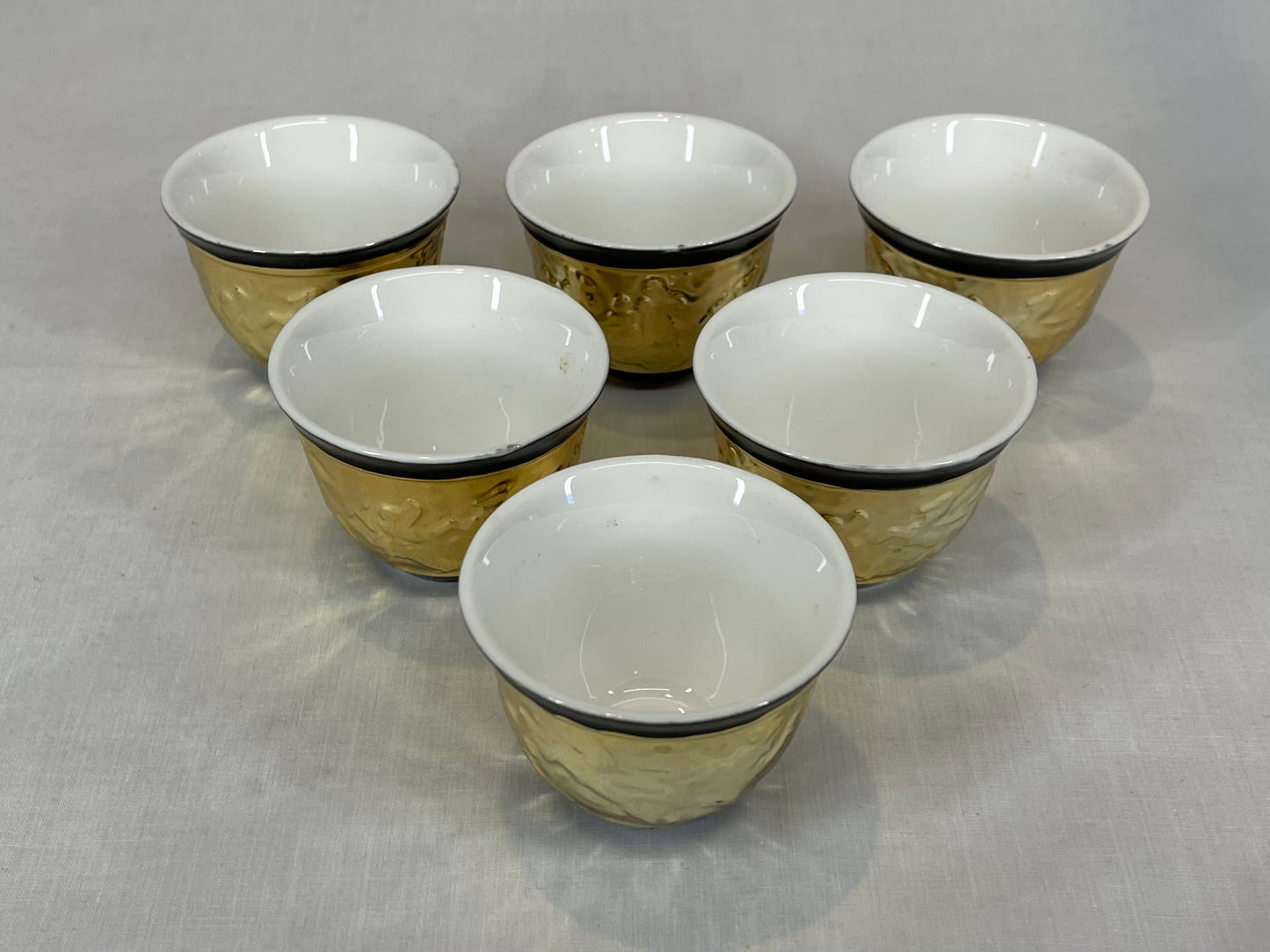 Black and Gold Coffee and Tea Cups Set