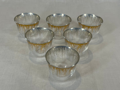 Gold Drip Design Coffee and Tea Cup Set