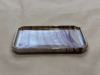 Coffee Cups Rectangle Plate Marble Design