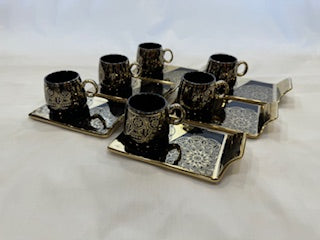 Black and Gold Coffee Cups