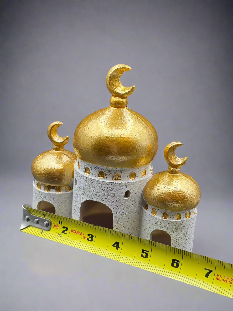 3 Dome Mosque Display Stone Design