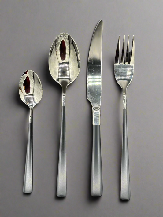 Wide Handle Silver Cutlery Set