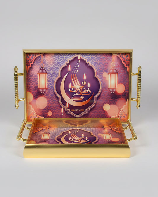 Pink Ramadan Serving Trays