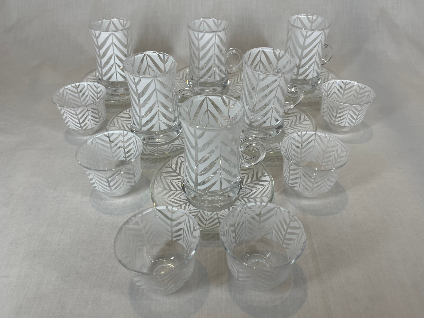 White Leaf Design Coffee and Tea Cups