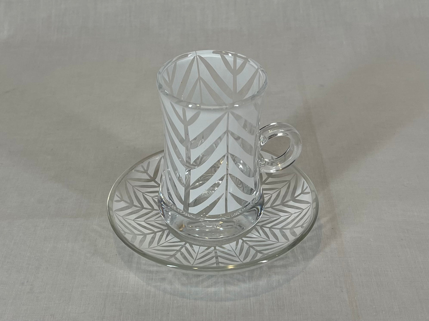 White Leaf Design Coffee and Tea Cups