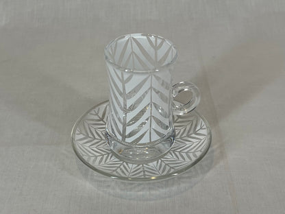 White Leaf Design Coffee and Tea Cups