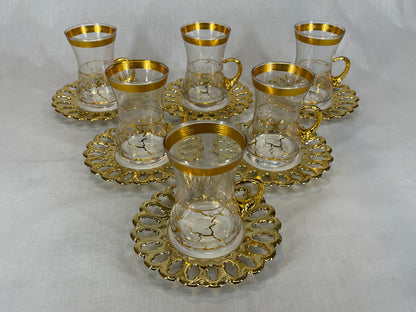 White and Gold Coffee and Tea Set